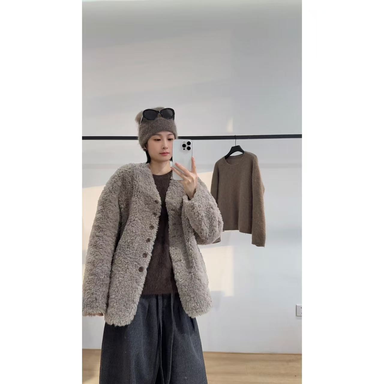 【LEILEI】短款100羊毛外套经典百搭秋冬必备一件A888