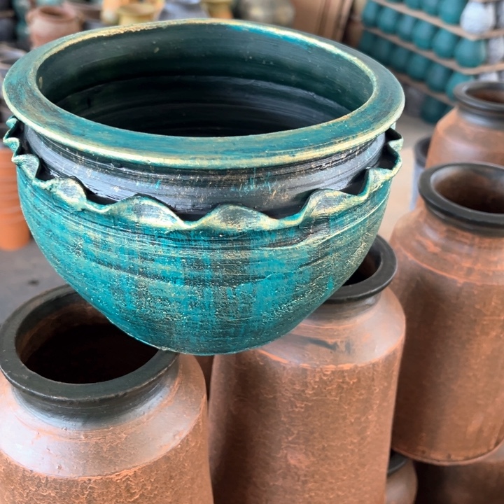 16.8-1高15口20绿金鱼盆