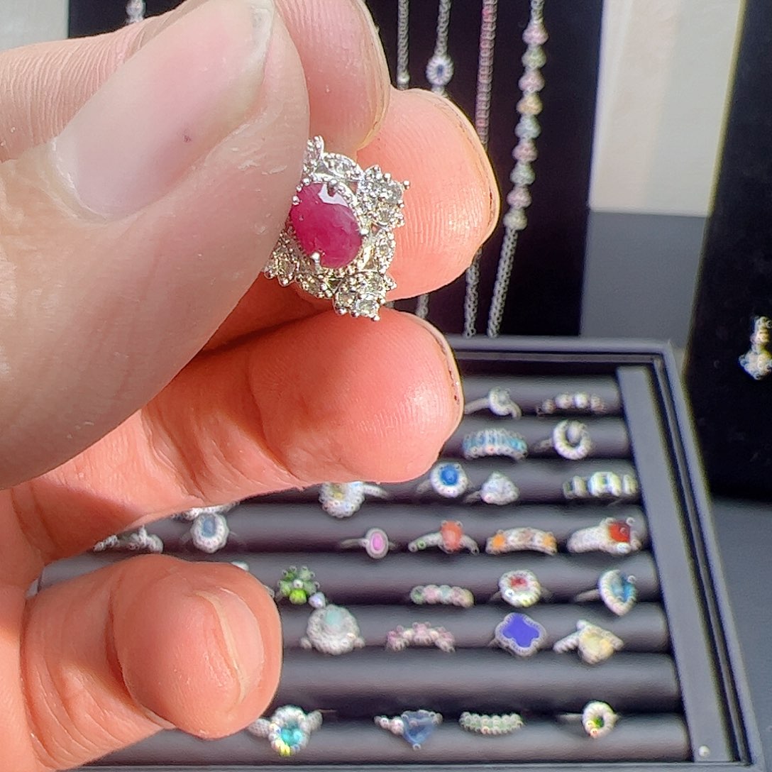 紫晶珠宝半成品银S925镶嵌