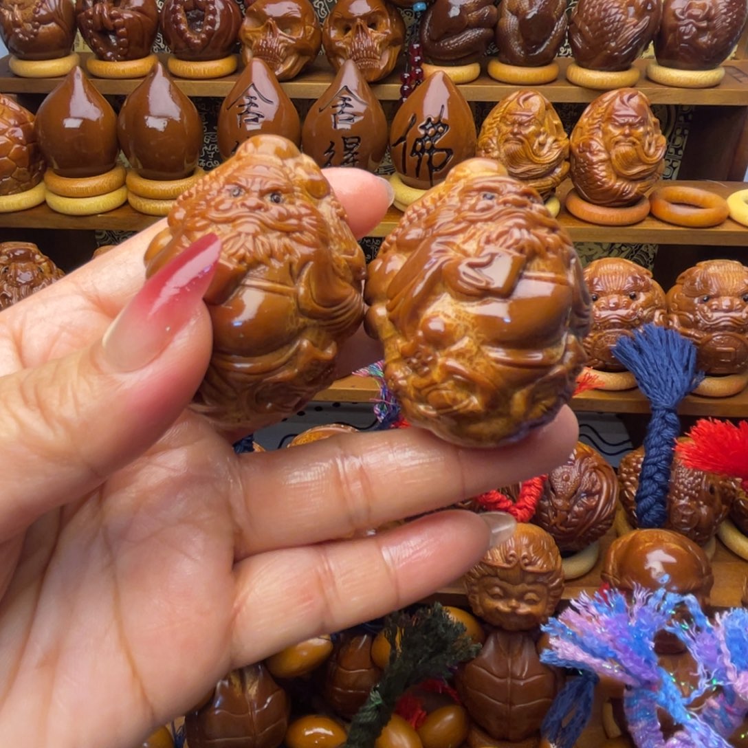 锋***下橄榄核吊坠大中奎手球