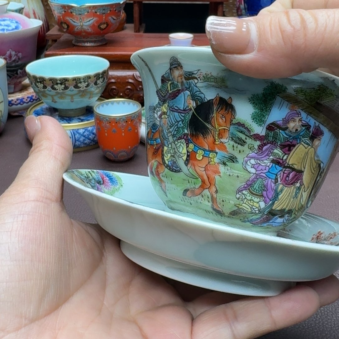 瓷片景德镇仿古手工制作精品展示