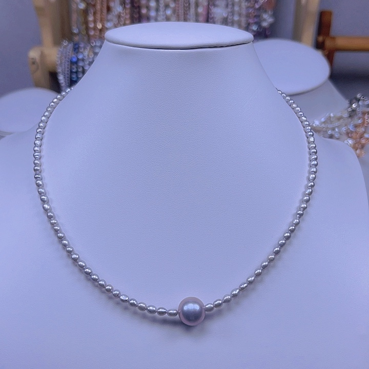 淡水珍珠颈饰合金