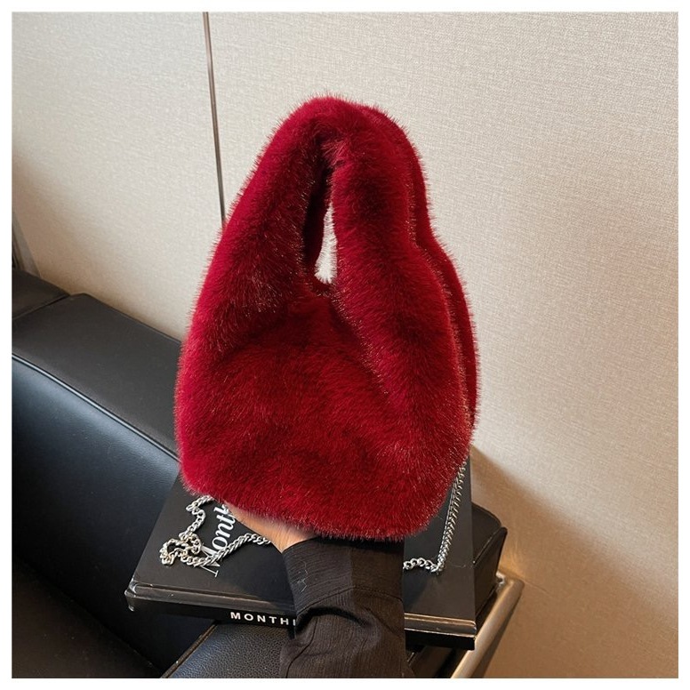 C2931毛绒手提斜挎包小包