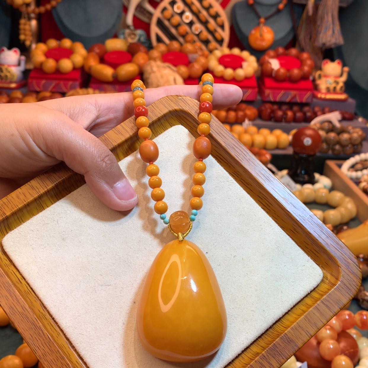 【闪购商品】蜜蜡吊坠(赠链)未镶嵌蜜蜡吊坠