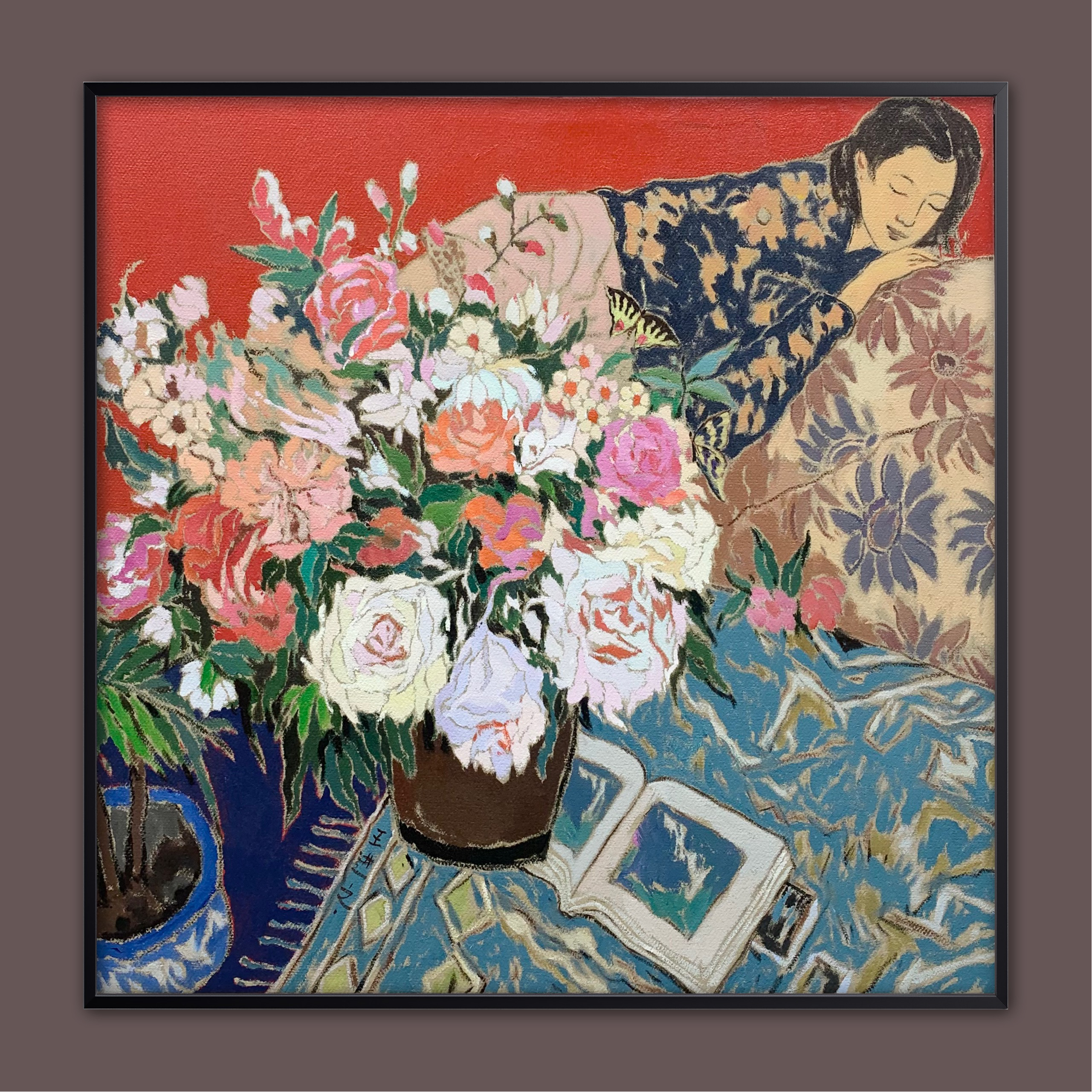 艺弘羽艺术 《浮生》系列原创油画收藏 带框尺寸83-83cm