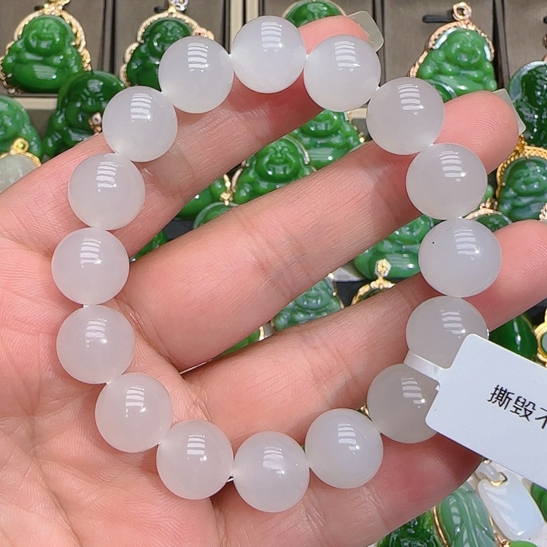 和田玉（白玉）手链未镶嵌