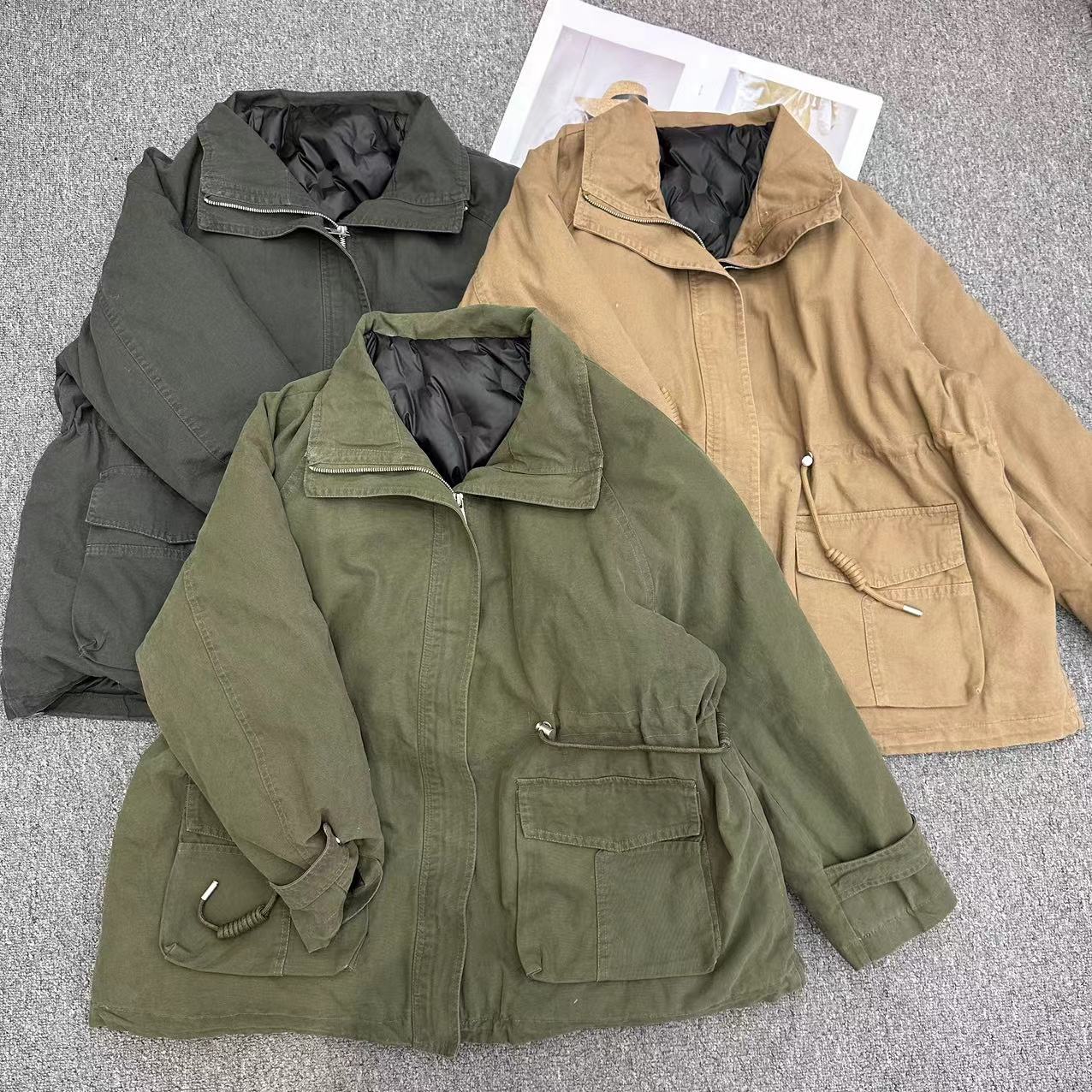 【周周家】7008濮院冬季鹅绒服纯色外套女士街头风AN