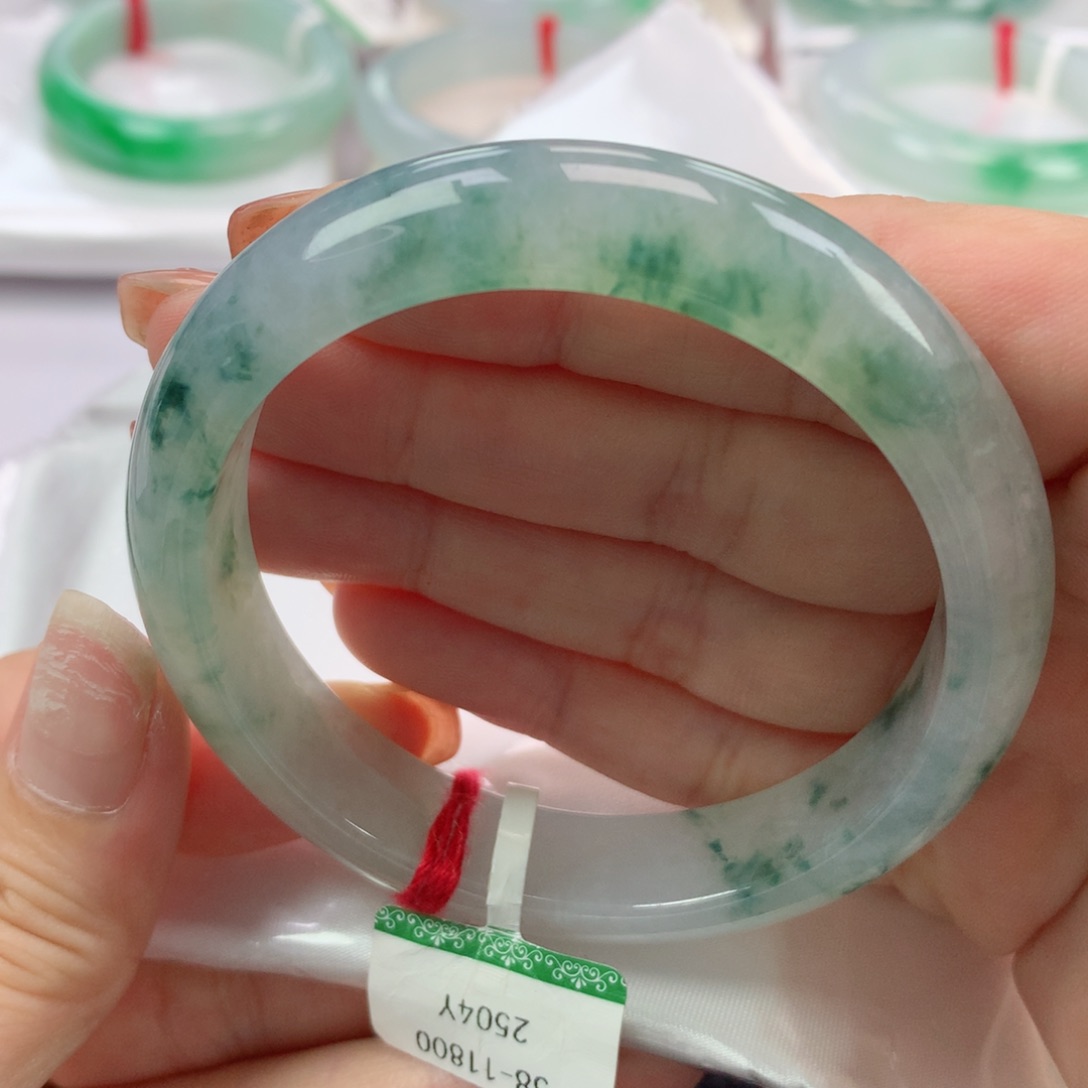 未镶嵌手镯翡翠缅甸天然翡翠58圈