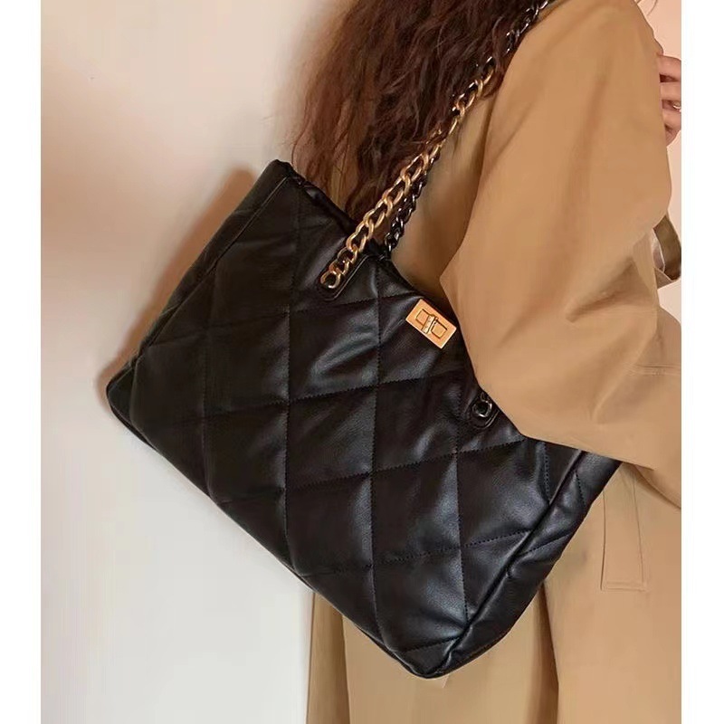 小香风托特包撒尔夫人跨境外贸批发大容量链条单肩斜挎包网红时尚