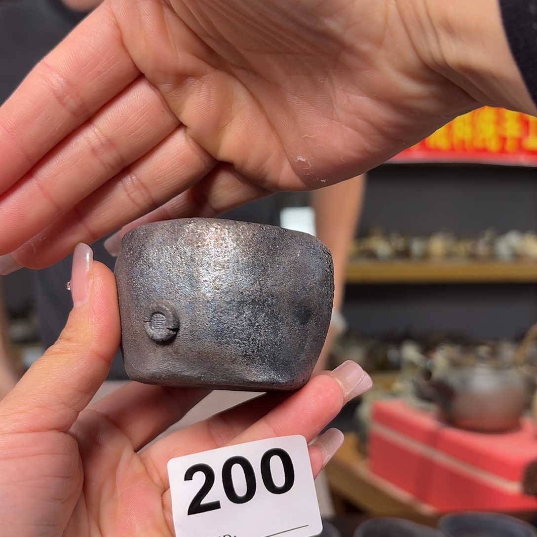 杯坭兴陶柴烧全手工原矿泥料杯