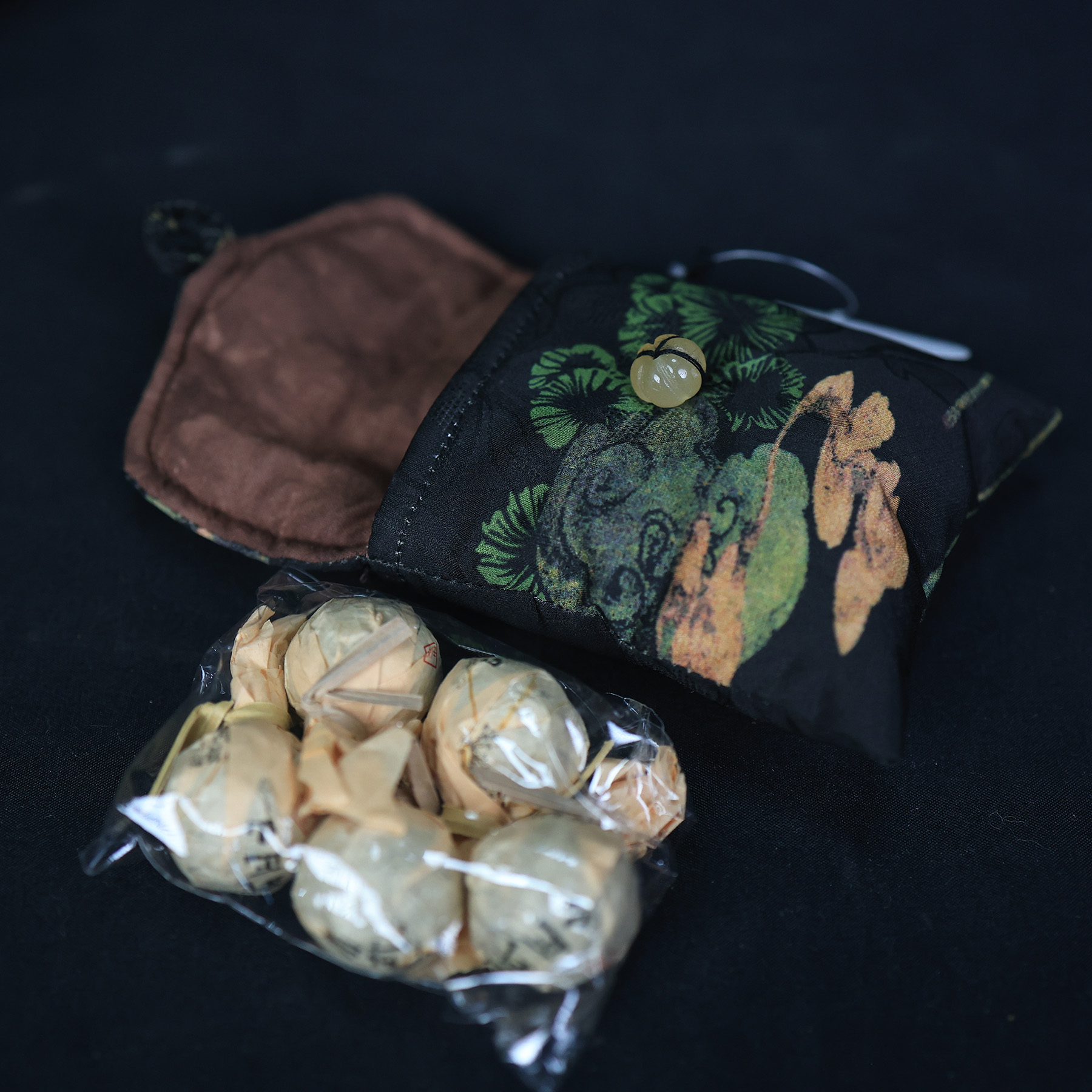 【福器】易武正山小树茶红茶龙珠 5颗+布袋