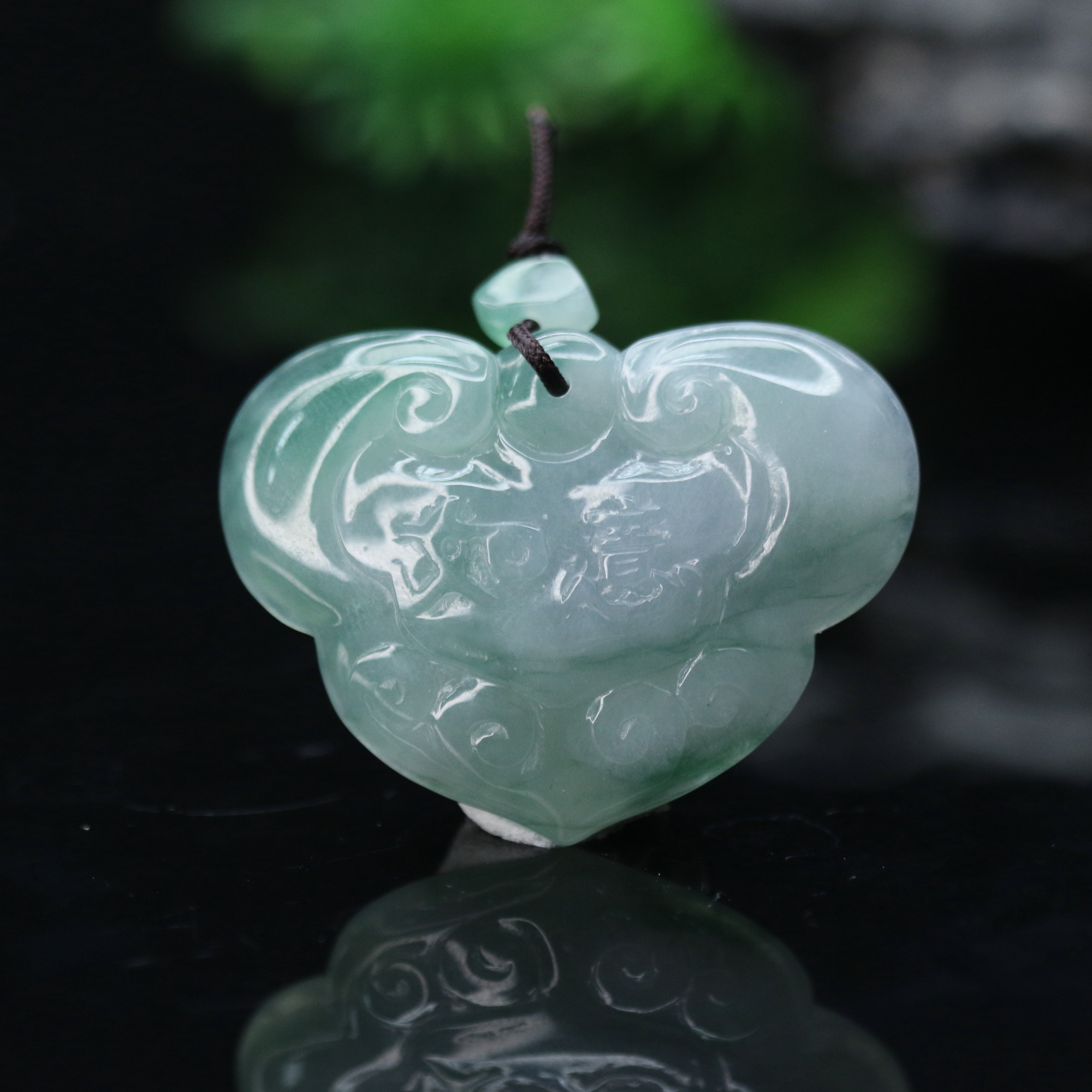 4天然缅甸翡翠A货如意吊坠/901486/上海嘉禾拍卖