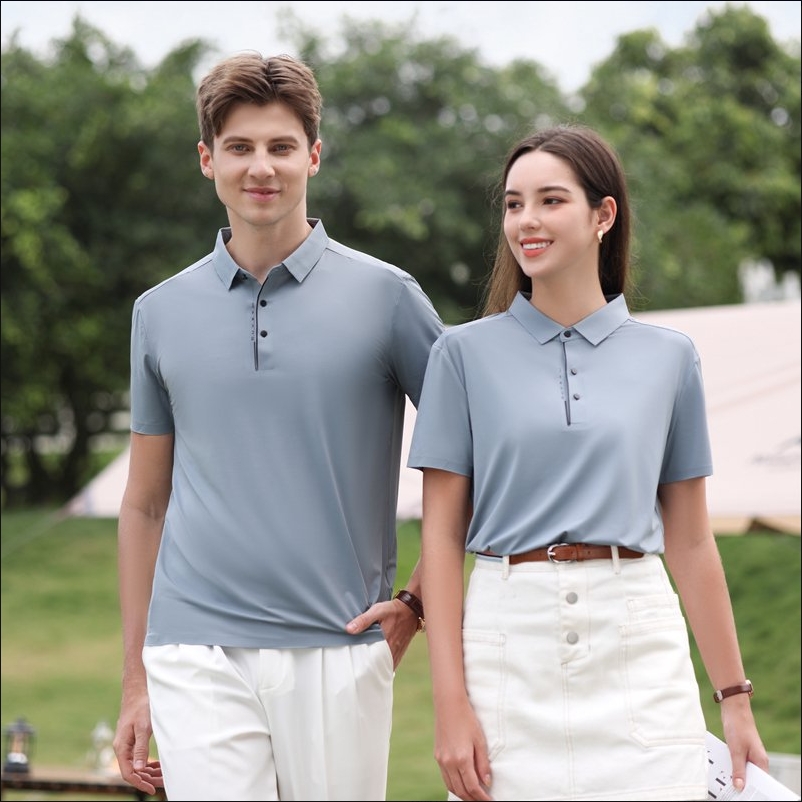 2025夏季薄款冰丝POLO衫男士短袖t恤舒适透气休闲半袖3333