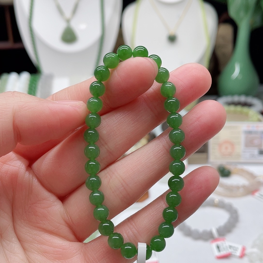 未镶嵌手链和田玉陈**圆