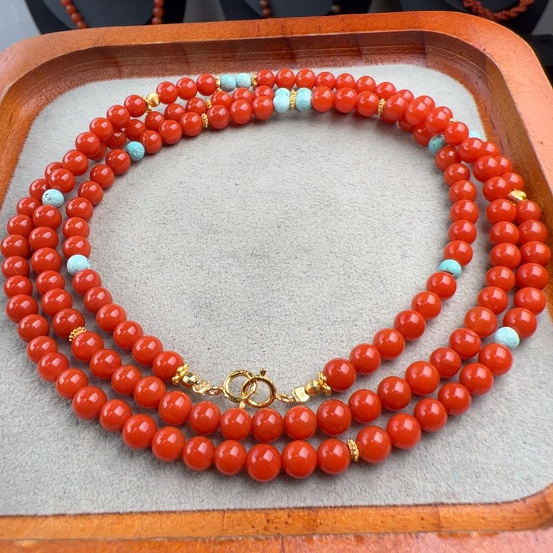 南红玛瑙未镶嵌（万能扣挂件绳4+）