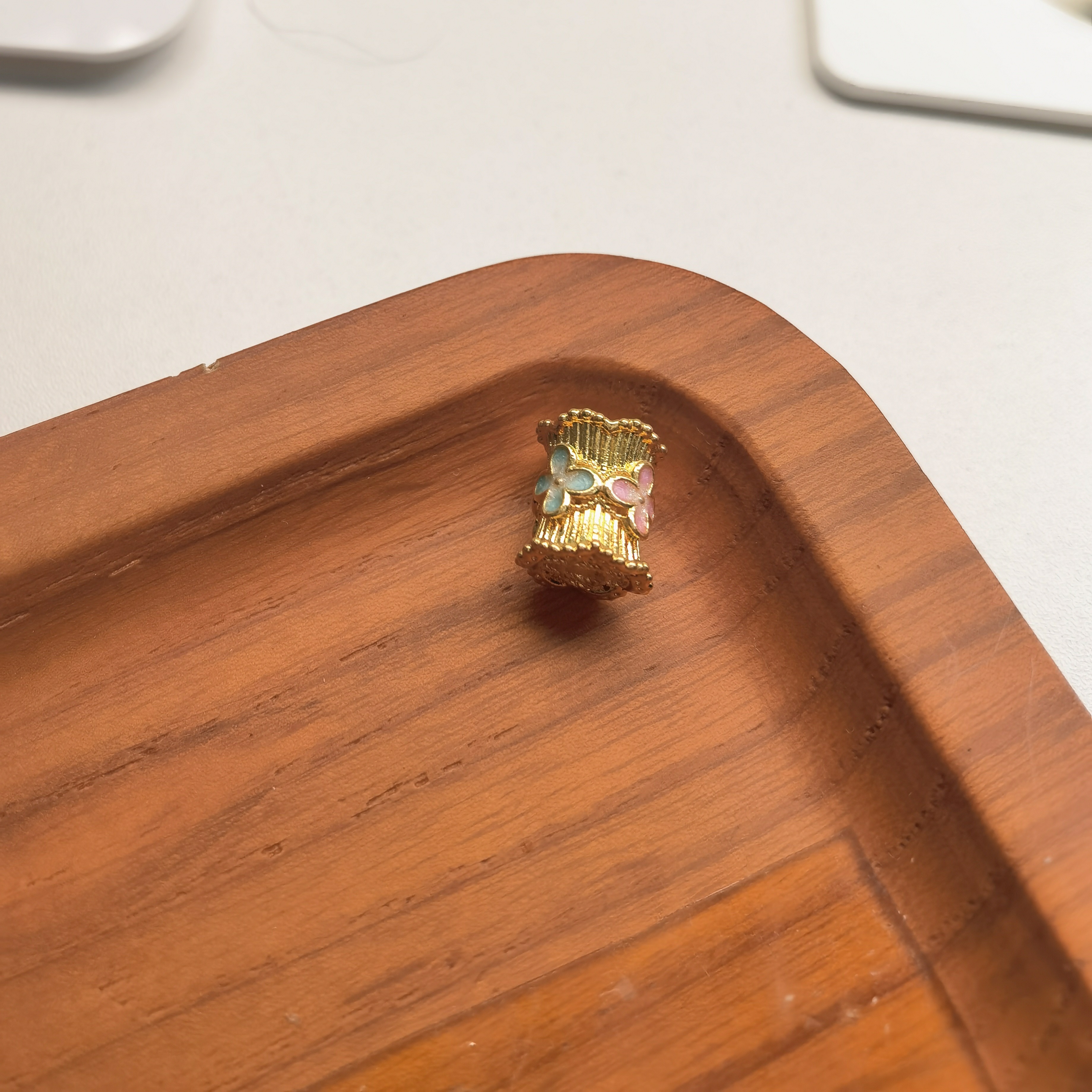 足金999 拉丝桶珠配件