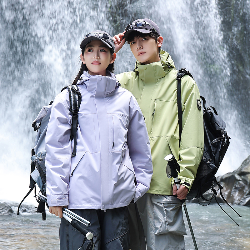 【2025新品】三合一两件套/单外套男女户外防风防水加厚保暖登山服