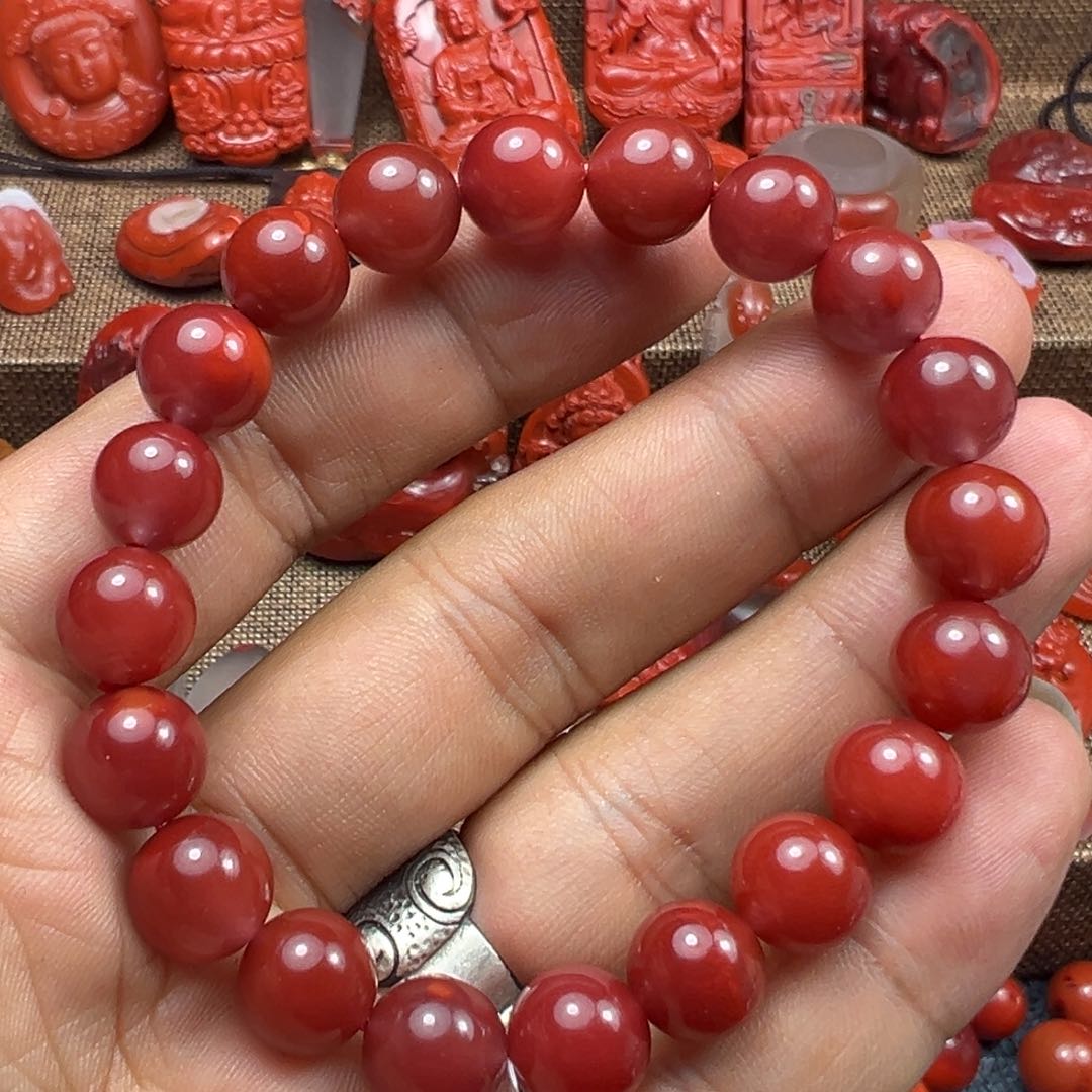 南红玛瑙手串未镶嵌小****）