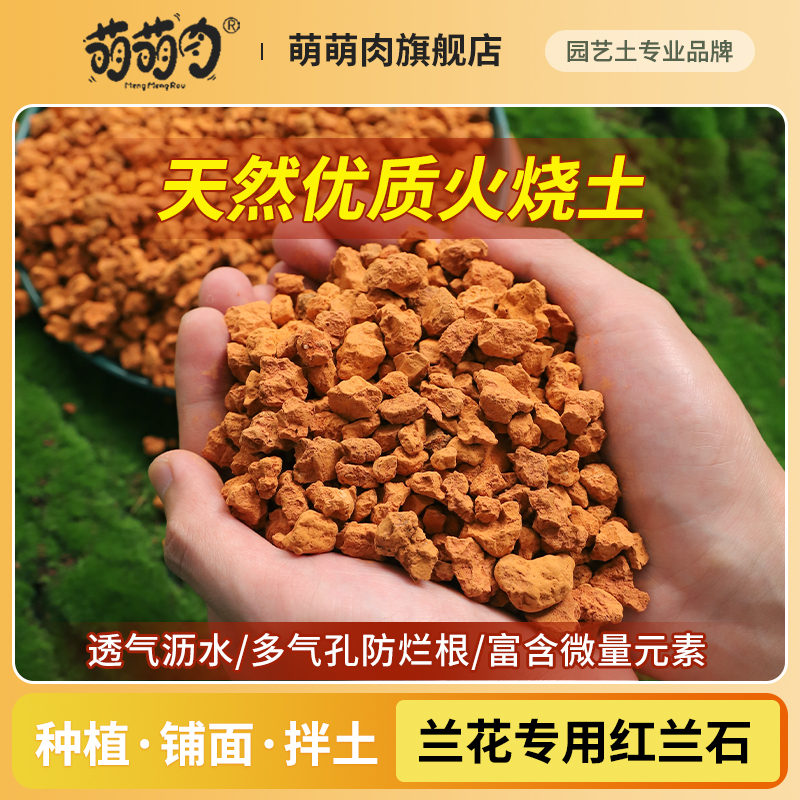 红兰石植金石兰花土专用红土颗粒多肉花卉盆景铺面火山石头火烧土