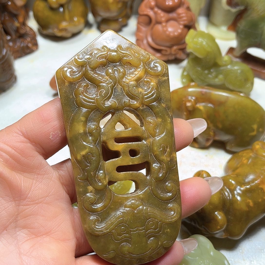 草珠菩提吊坠白玉菩提吊坠