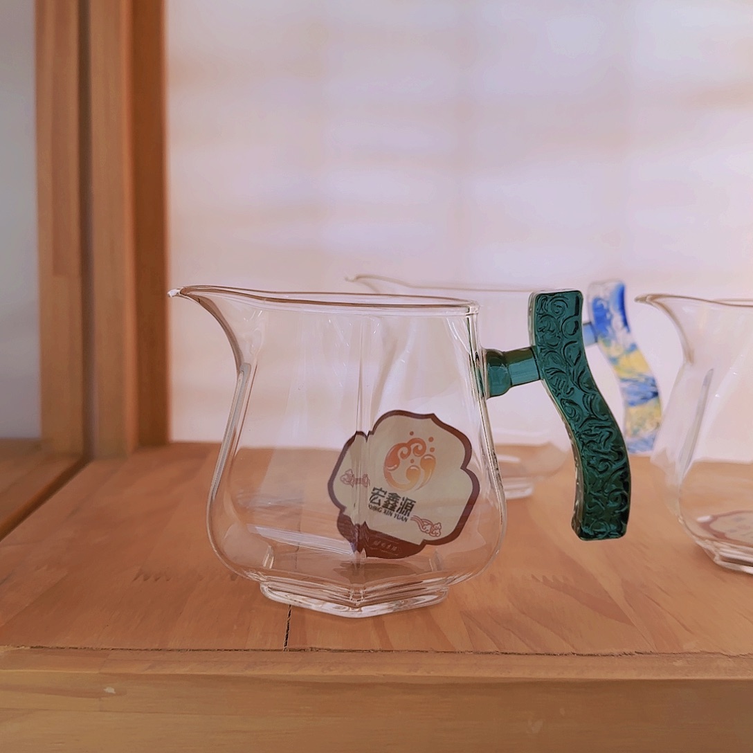 【闪购商品】高硼硅玻璃茶水分离G413湖绿