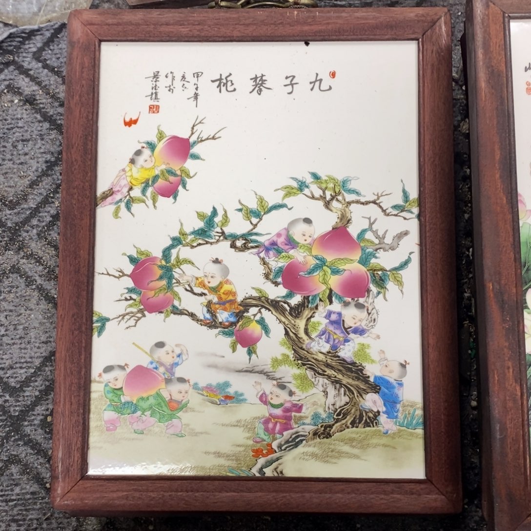 瓷37*28 景德镇瓷板画柴窑烧制