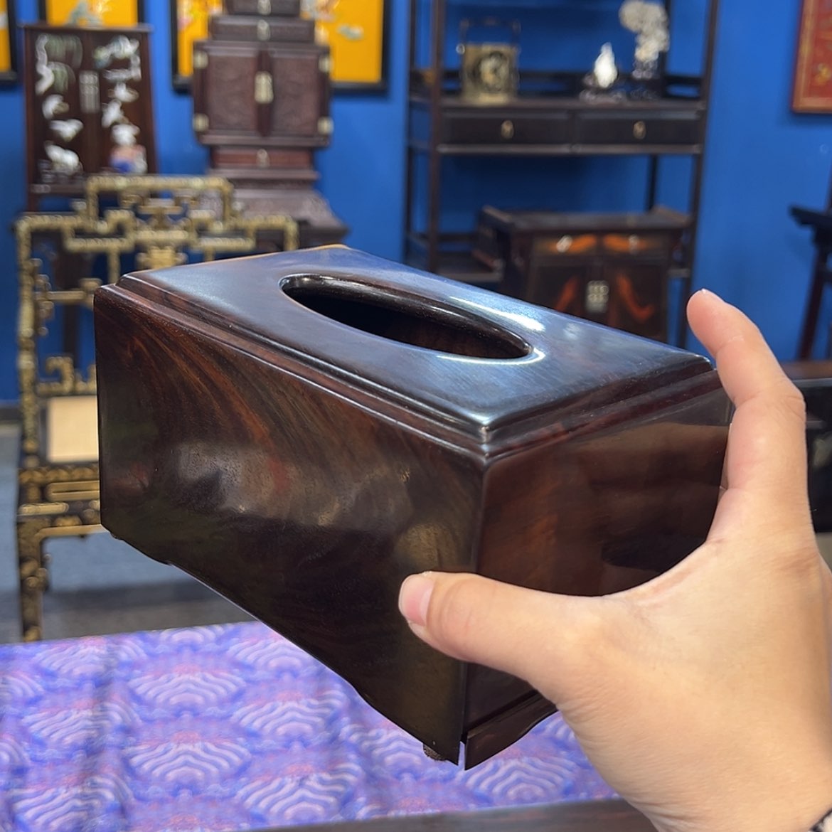 【闪购商品】红酸枝木类成套家具纸巾盒