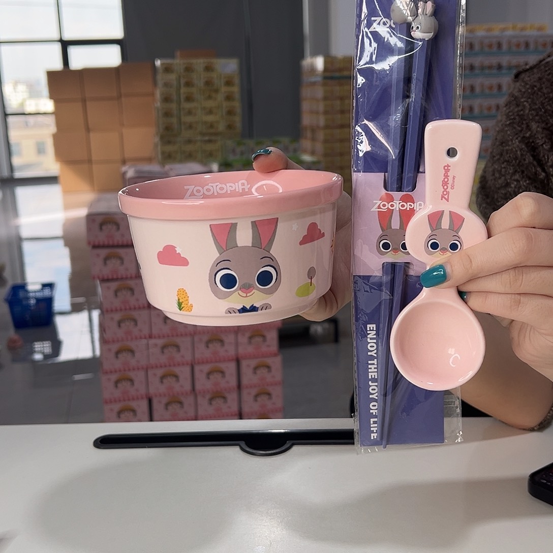 瓷304加勺加筷子陶瓷