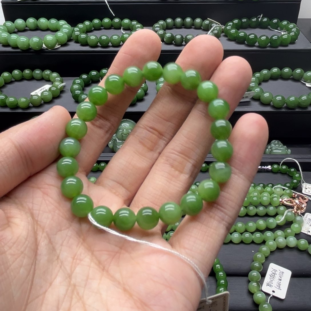 和田玉（碧玉）手链未镶嵌