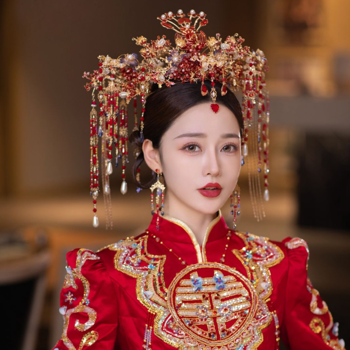 14662新中式新娘秀禾头饰古风