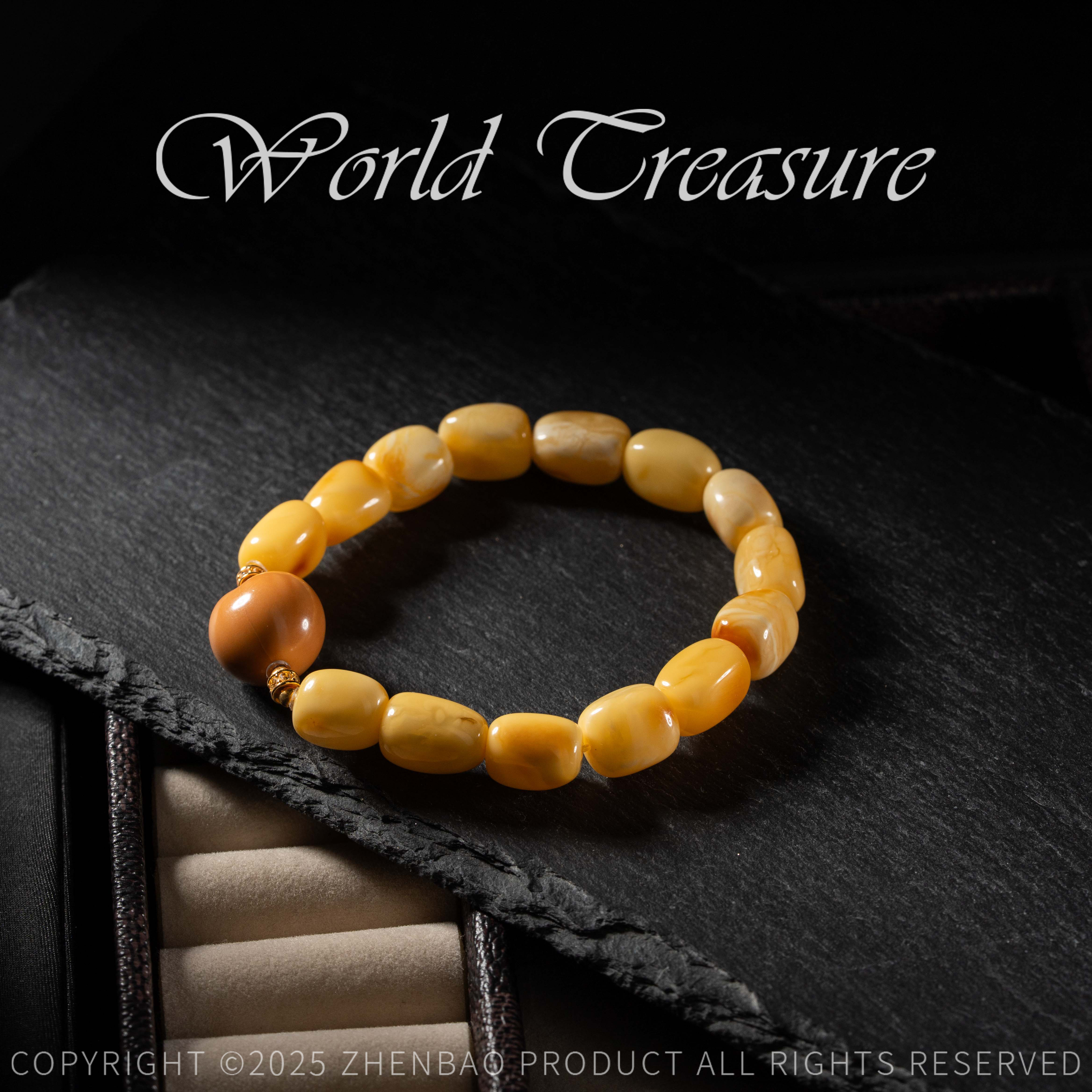 【世间臻宝】蜜蜡DIY随形手链/JS529/多样性发/16#/8m+/6