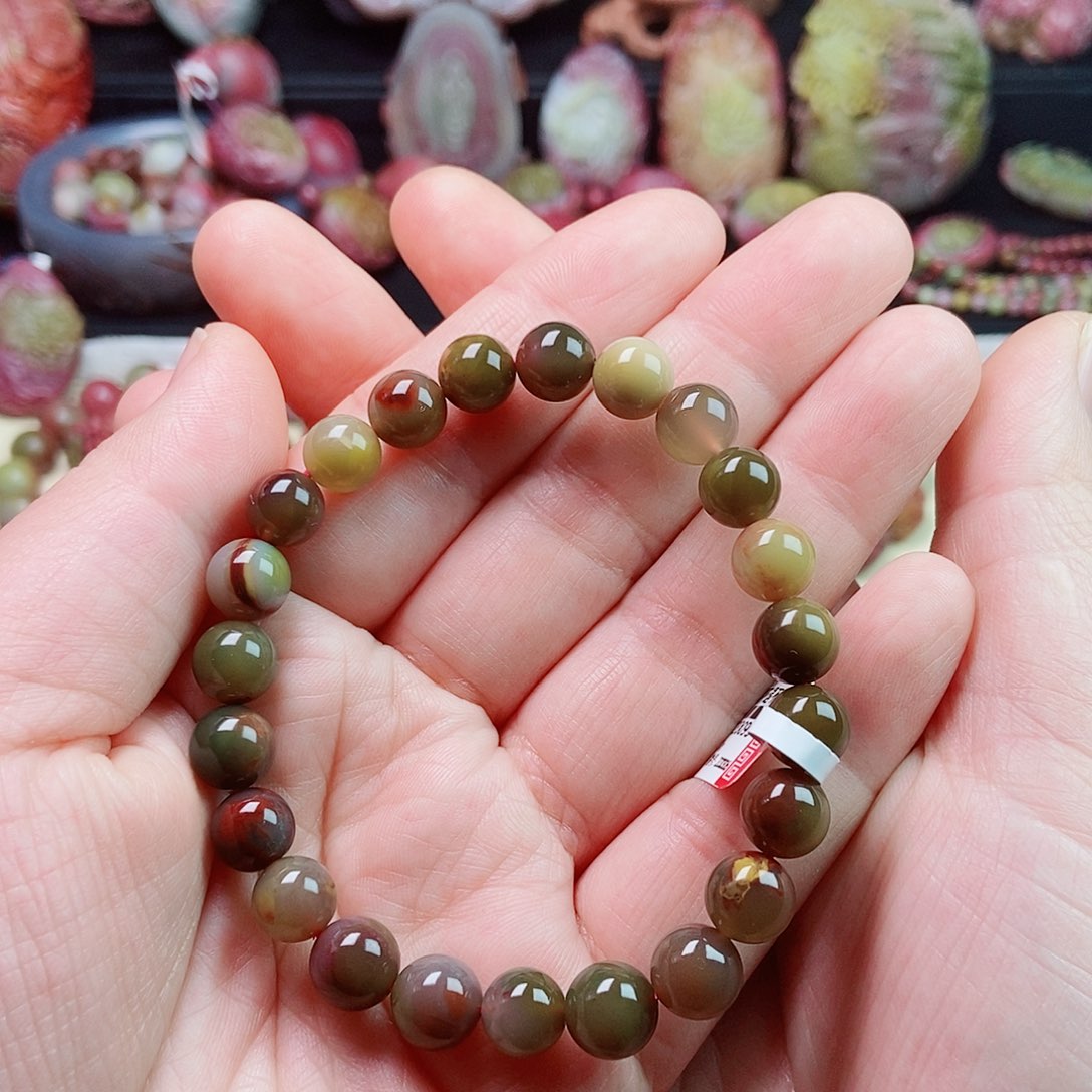 玛瑙/玉髓手链未镶嵌盐源玛瑙