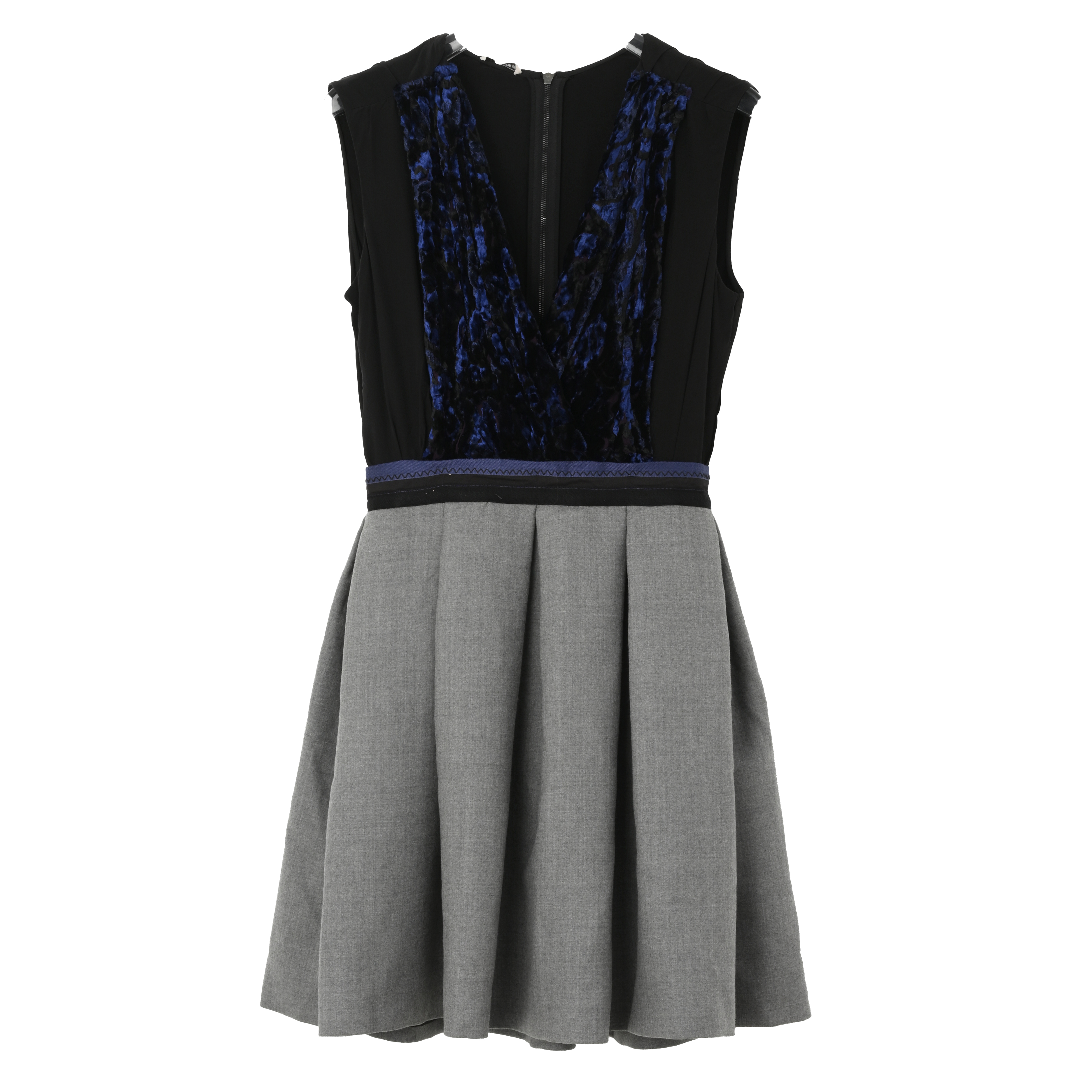 MIU MIU/缪缪女士秋冬款桑蚕丝羊毛无袖连衣裙 MF1609