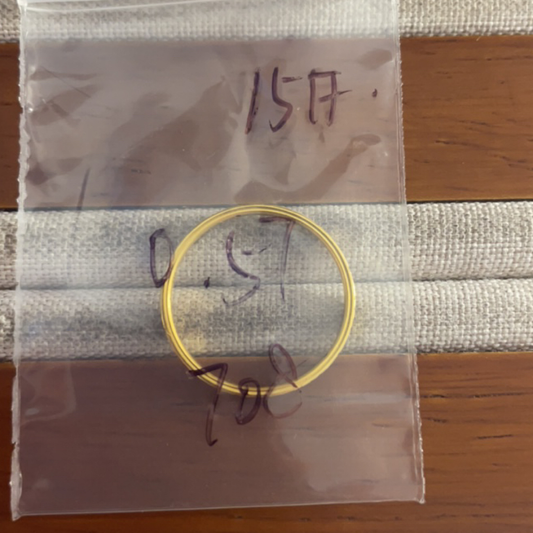 克重0.57 15号 碎冰冰戒指 足金999