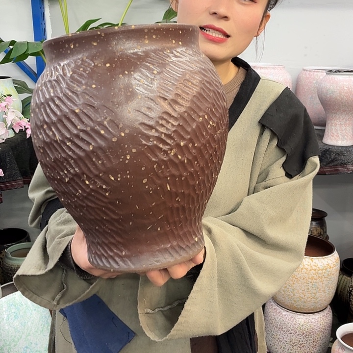 20×30 -粗陶花盆有孔-买买买
