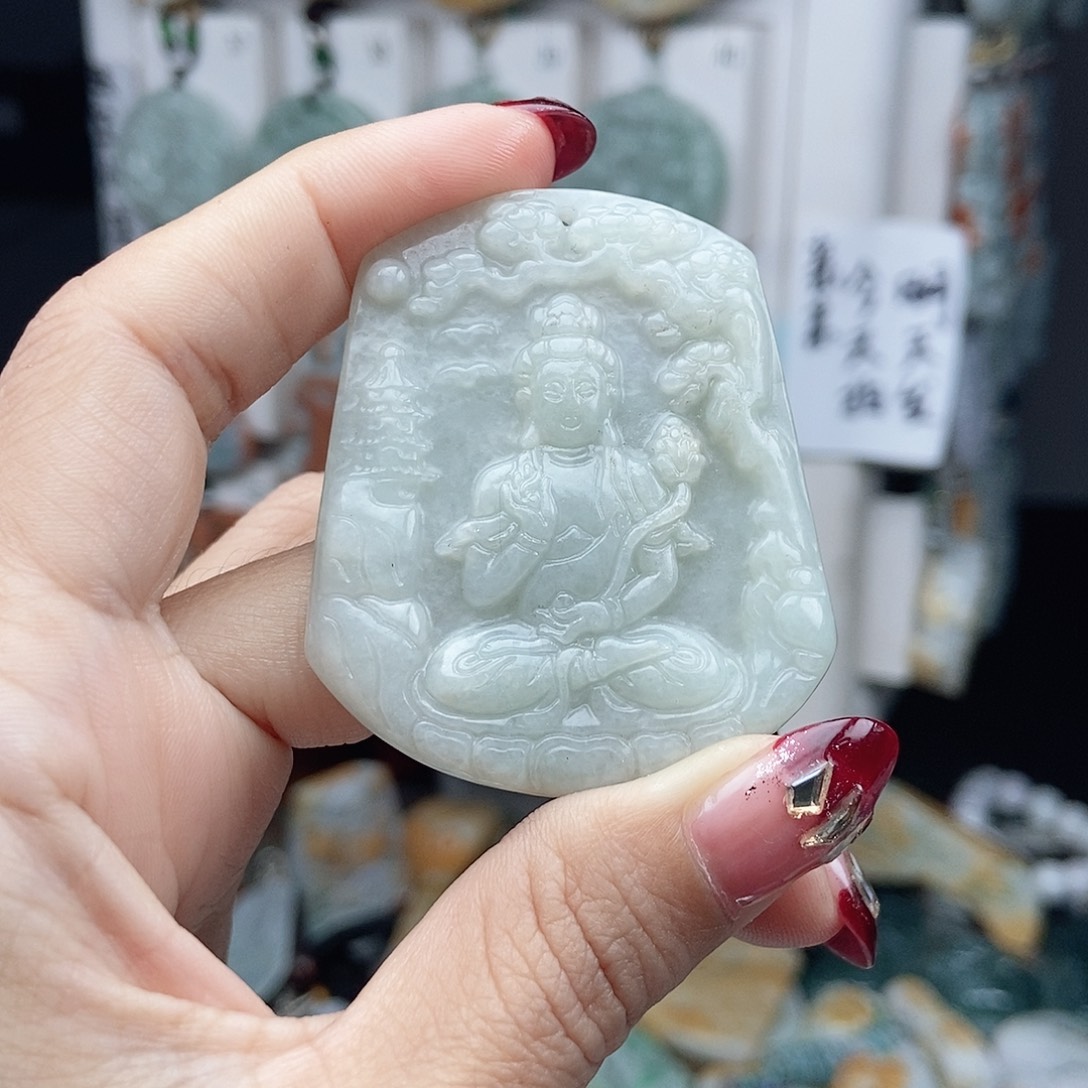 翡翠颈饰14K金镶嵌翡翠