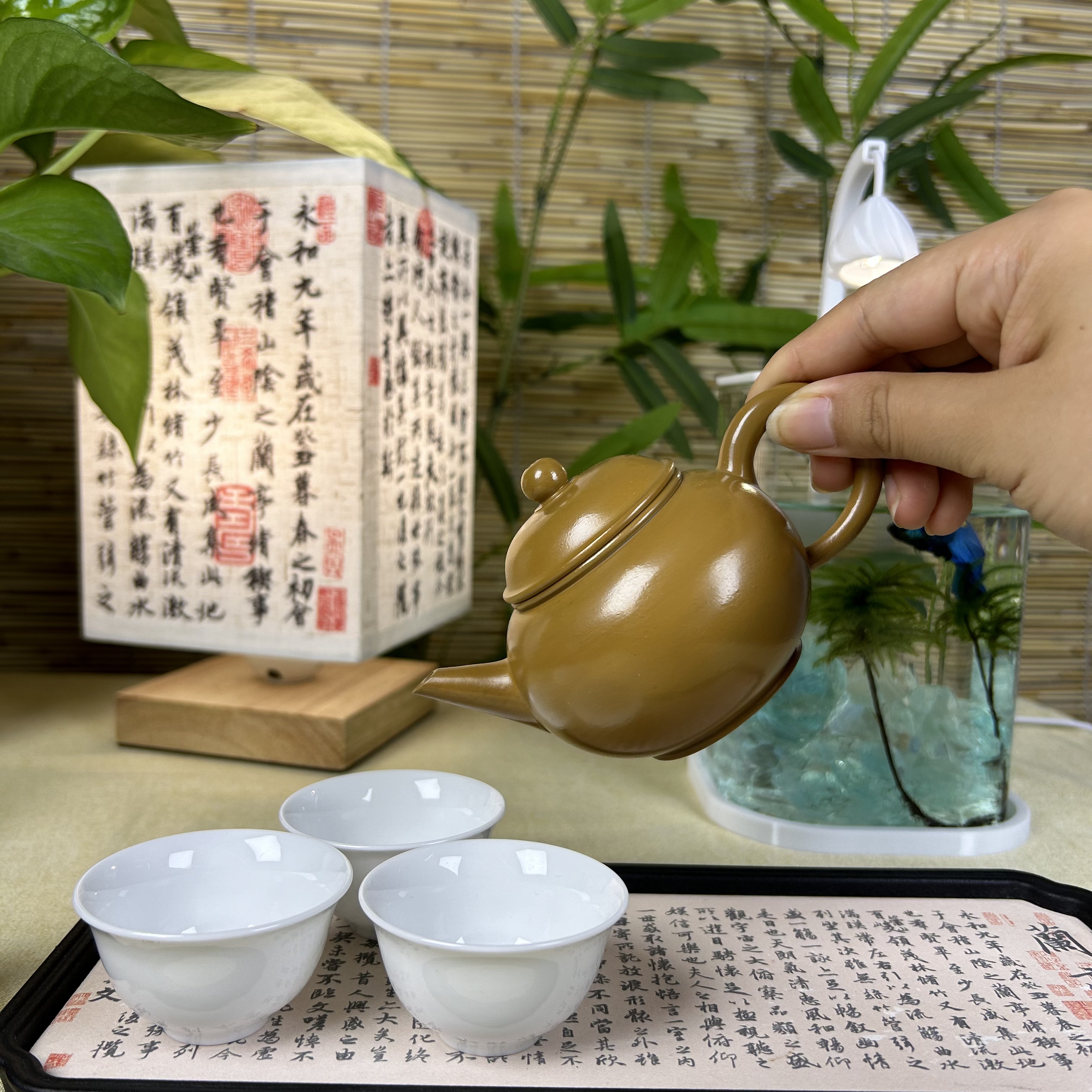 【黄金水平壶】潮州手拉壶黄金段泥原矿全手工小容量手工茶壶