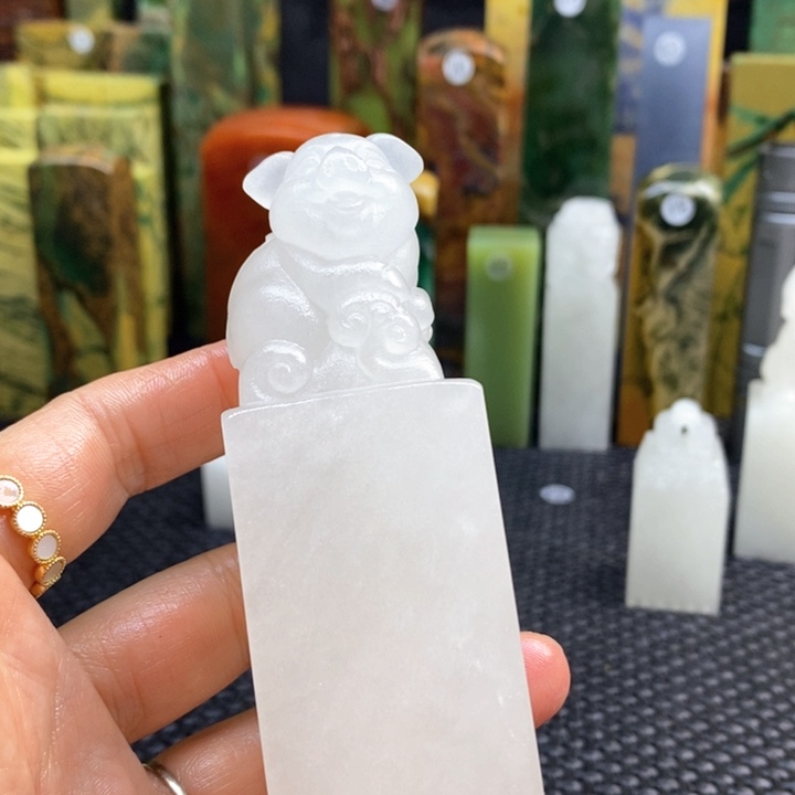 四川石星****8青田石印章石