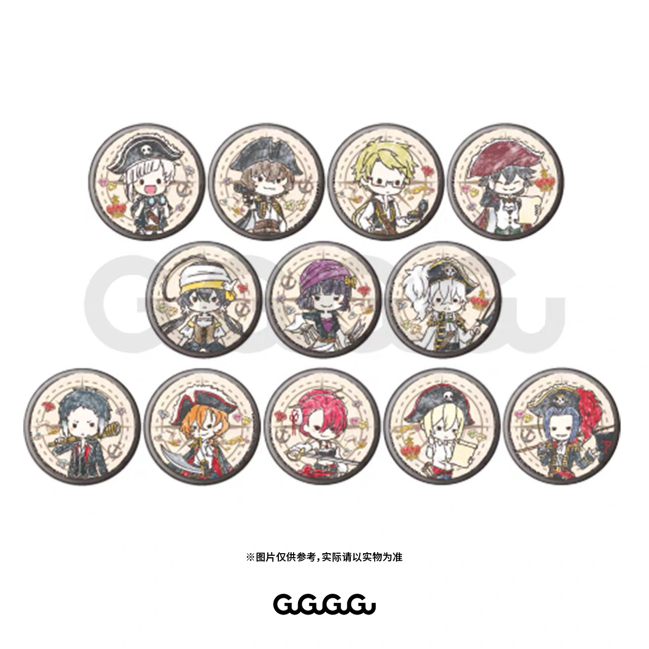 【文豪野犬】文豪野犬海盗涂鸦吧唧盲盒默认代拆