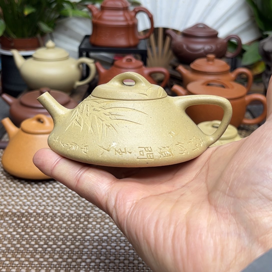 紫砂茶壶J*m黄龙山大水潭本山绿泥全手工制作