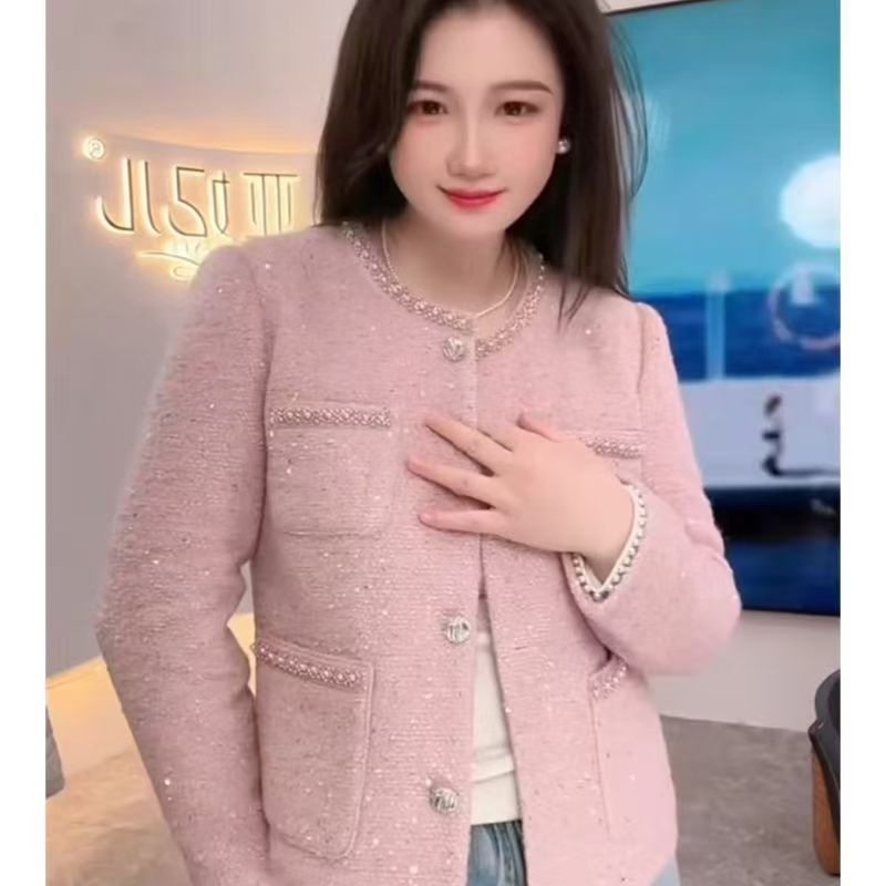 法式羊毛小香风外套女新款秋季百搭显瘦洋气时尚轻奢小香风外套