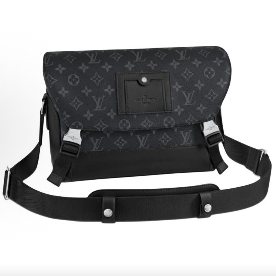 95新 LouisVuitton/路易威登 lv芯片 黑武士邮差包单肩包16453579