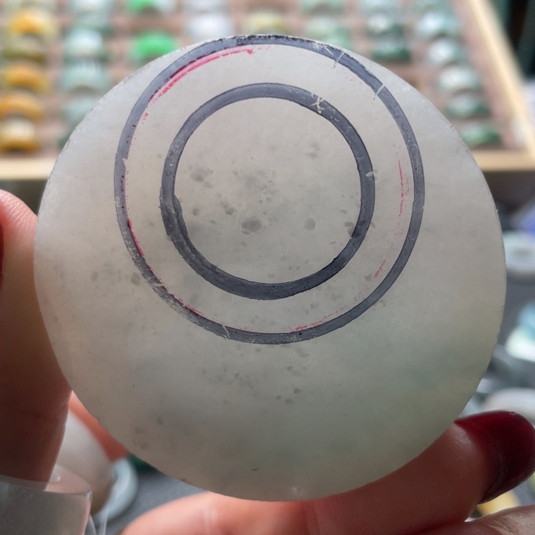 定制翡翠未镶嵌国****具戒指