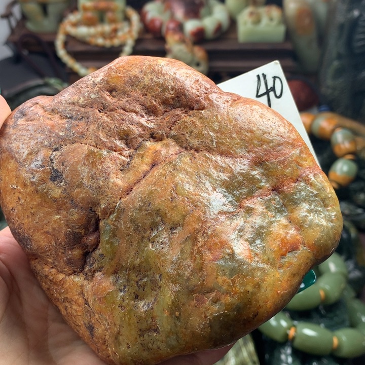 岫岩河磨玉（透闪石质玉）把件未镶嵌
