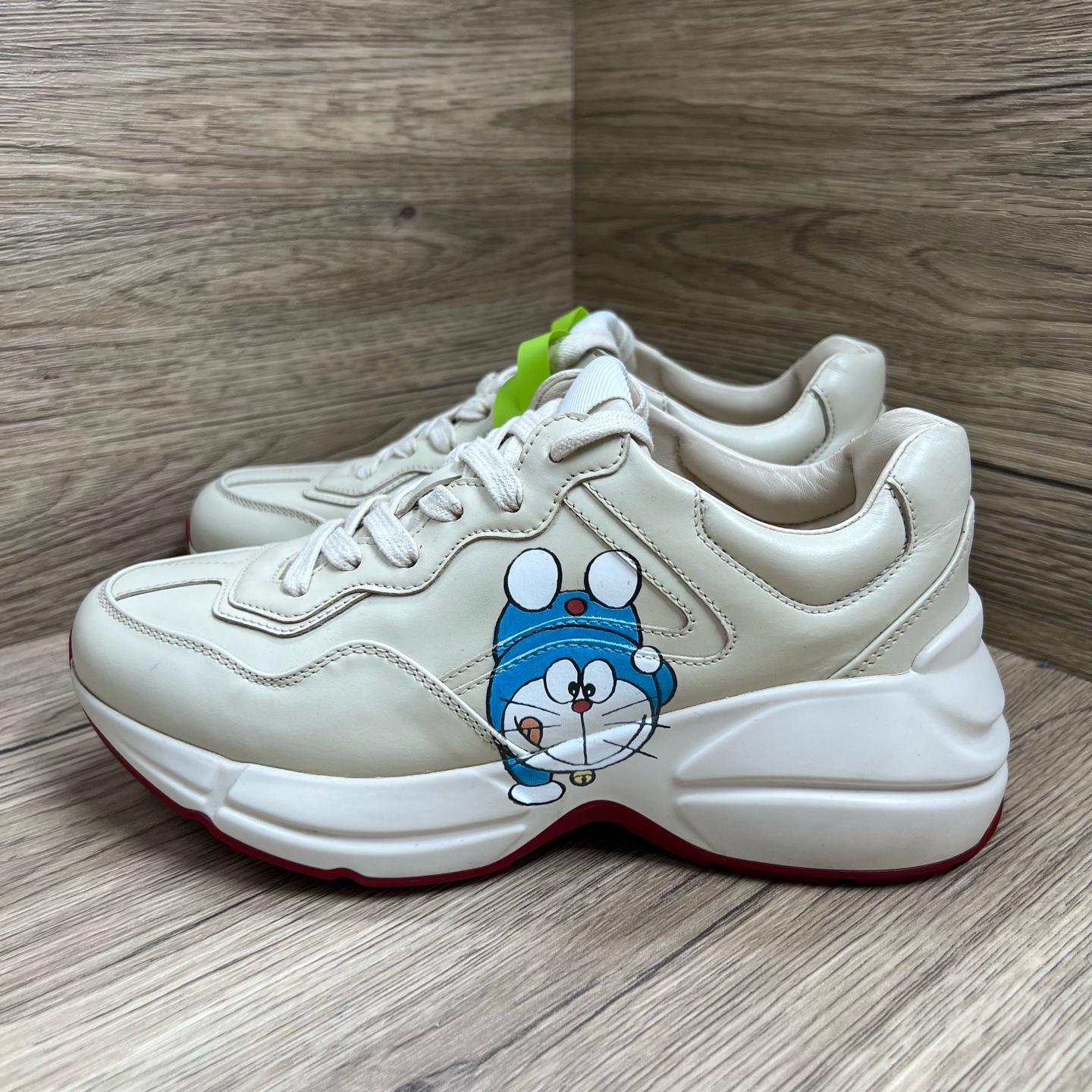 95新 GUCCI/古驰 xz 哆啦A梦联名 叮当猫老爹鞋 35码/605761