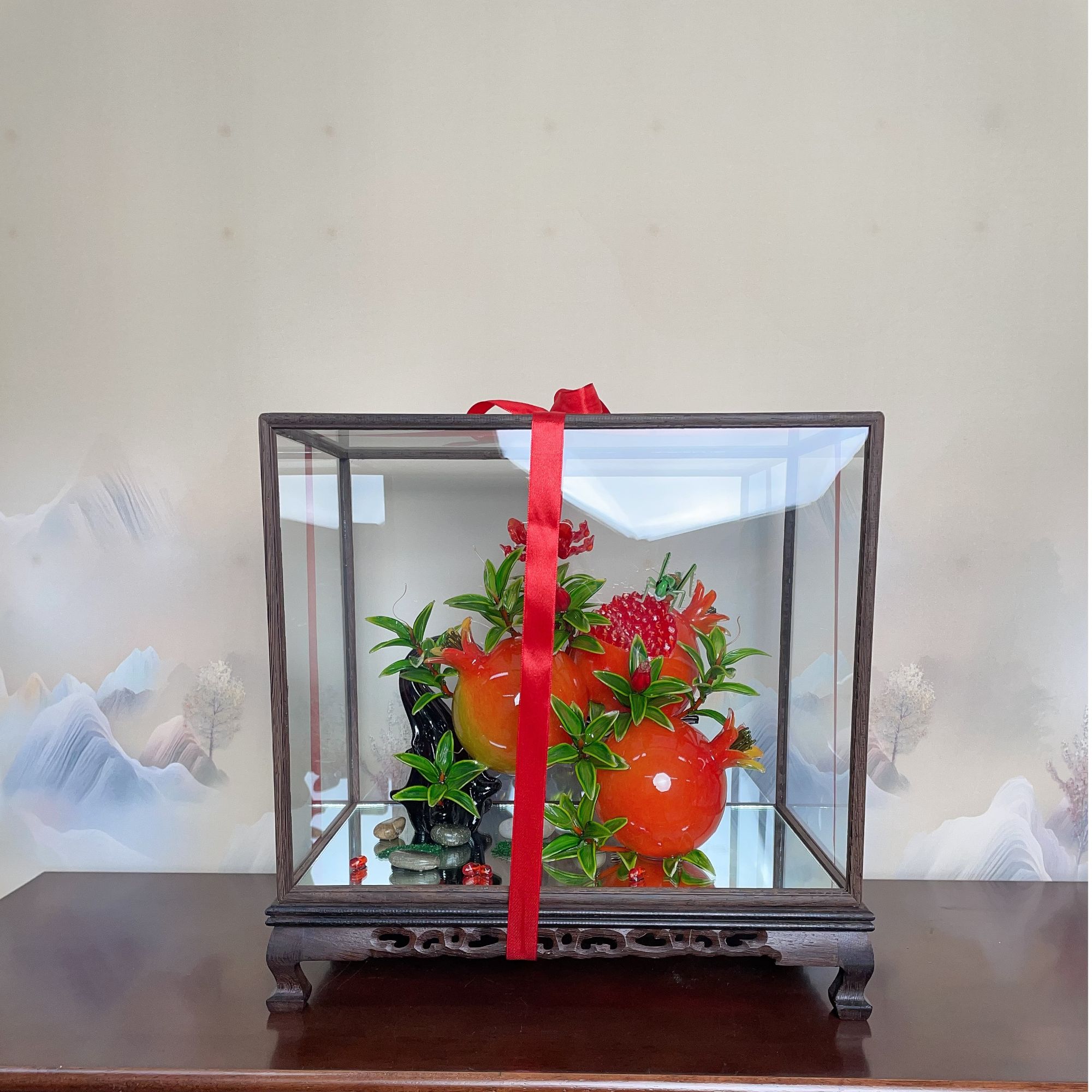 品尚纯手工琉璃礼盒摆件玄关书房办公家居高端商务送礼中式创意