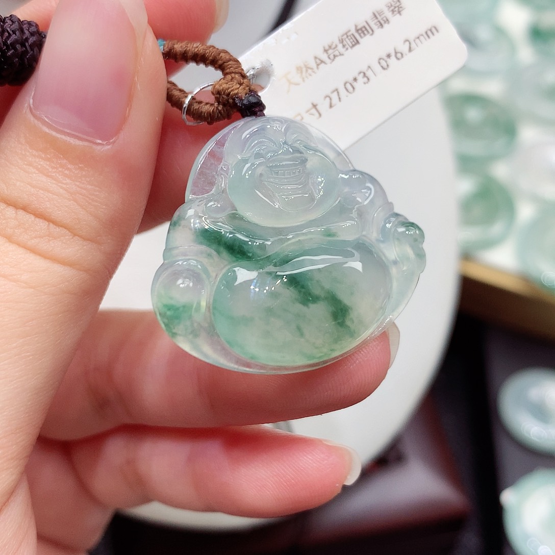 颈饰未镶嵌翡翠编号116，27/31/6.2