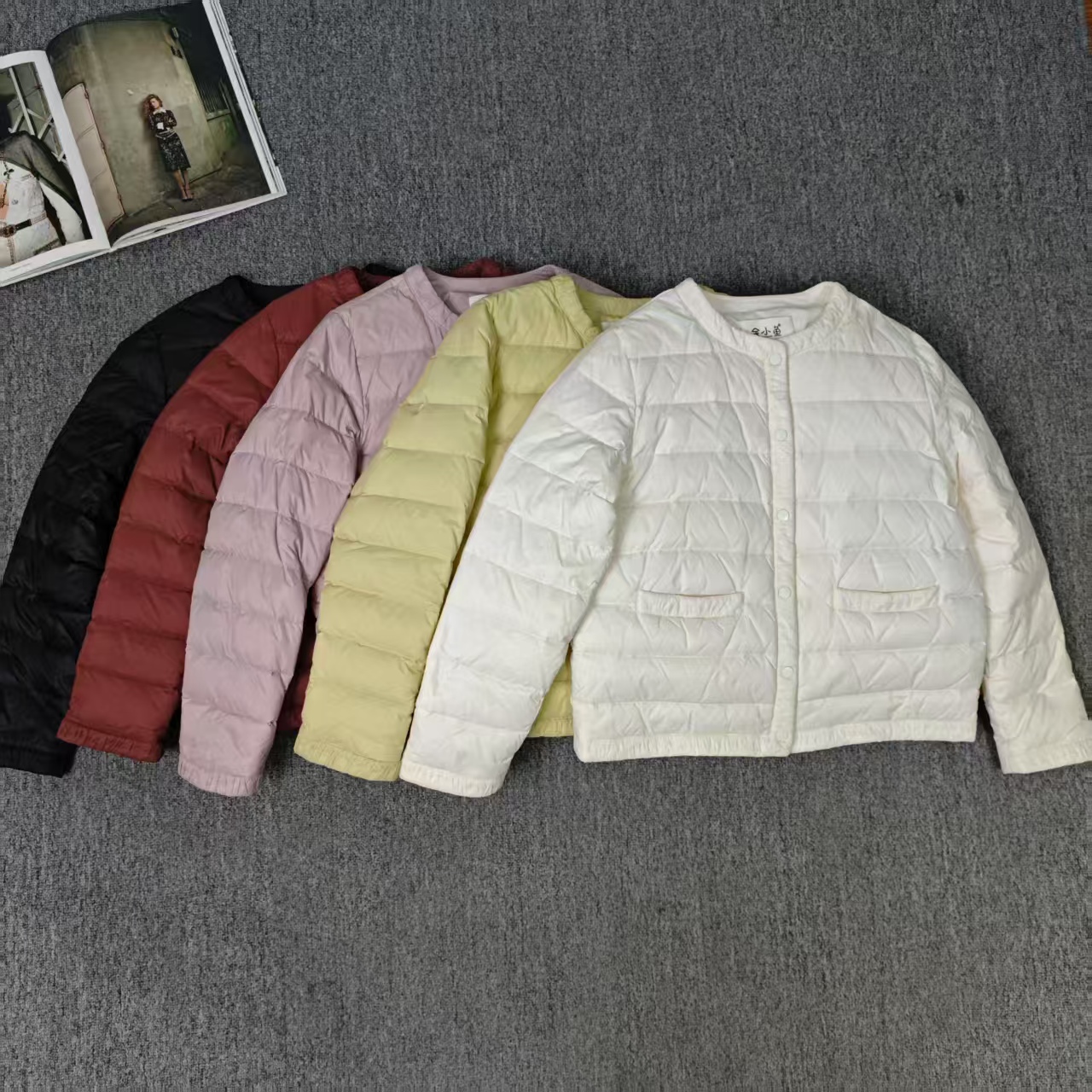 13222余小鱼【初恋内胆】五色保暖单排扣羽绒服洋气衣服女轻薄内胆