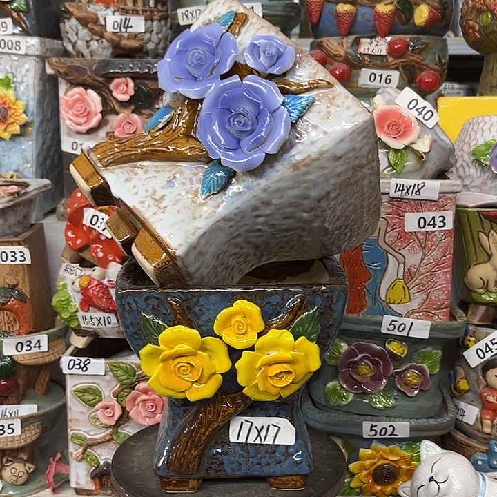 粗陶材质多肉花盆