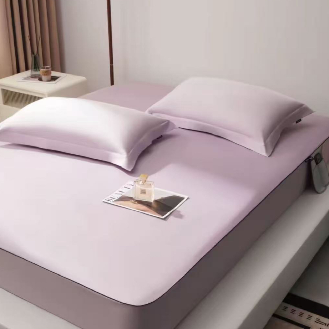 包装坏了AMSON床笠长绒棉三件套150*200微瑕～优雅紫W200